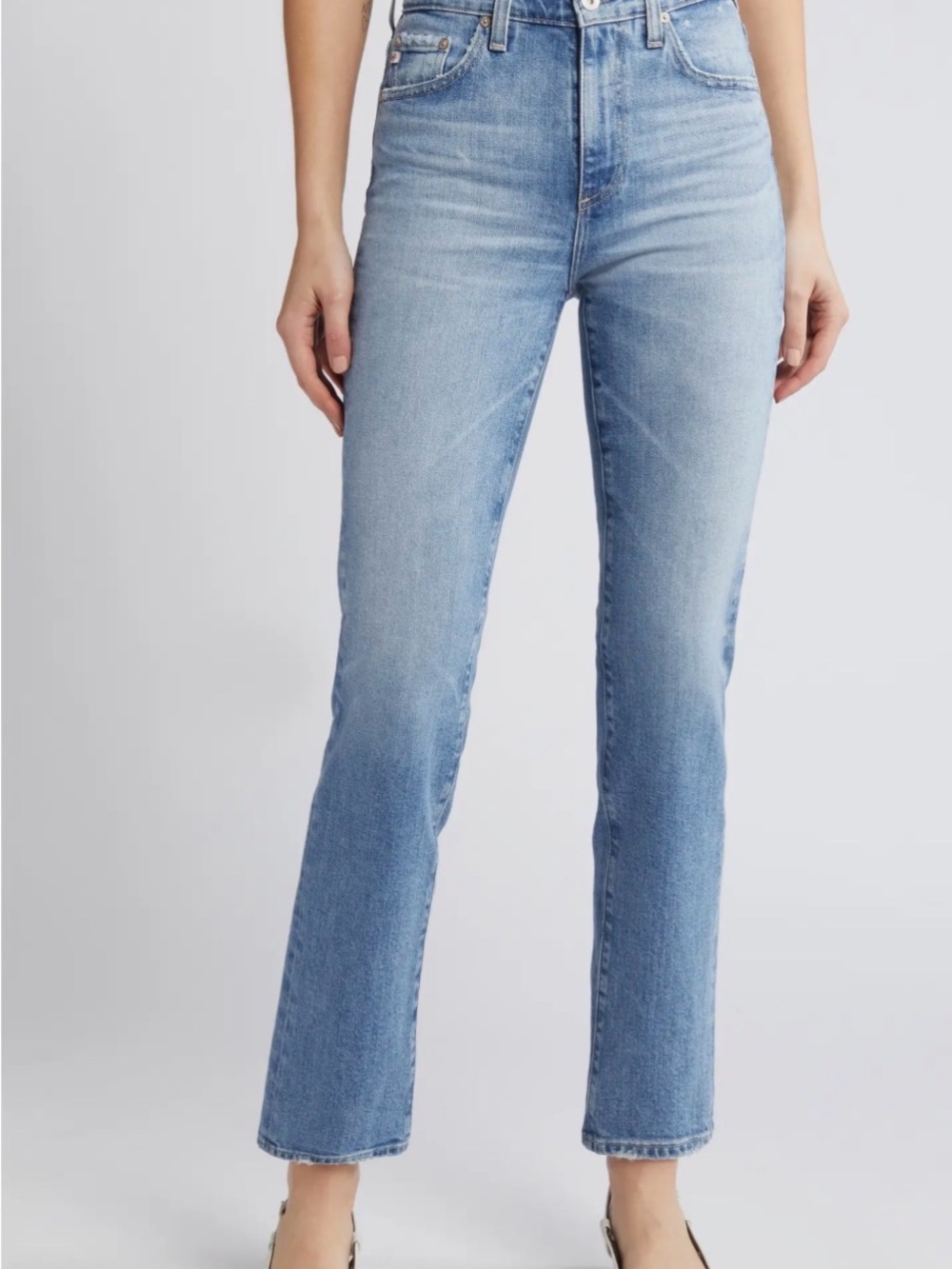 AG Saige High Waist Straight Leg Denim Size 27 NWOT
